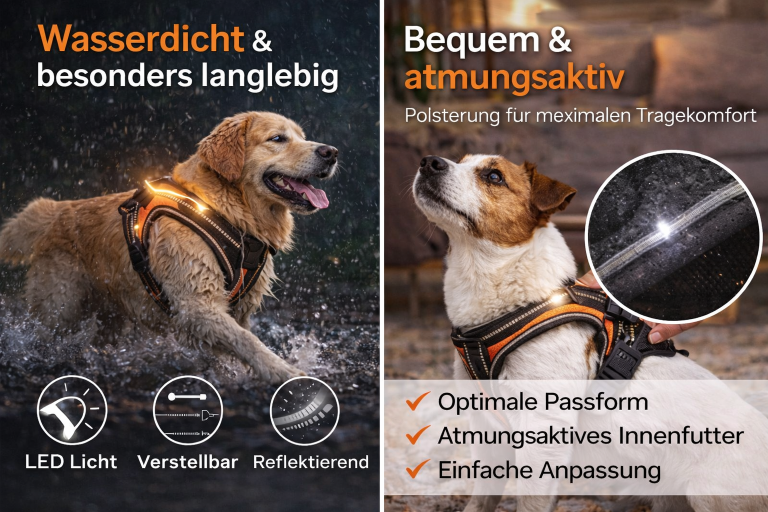 ⭐ Premium LED Hundegeschirr